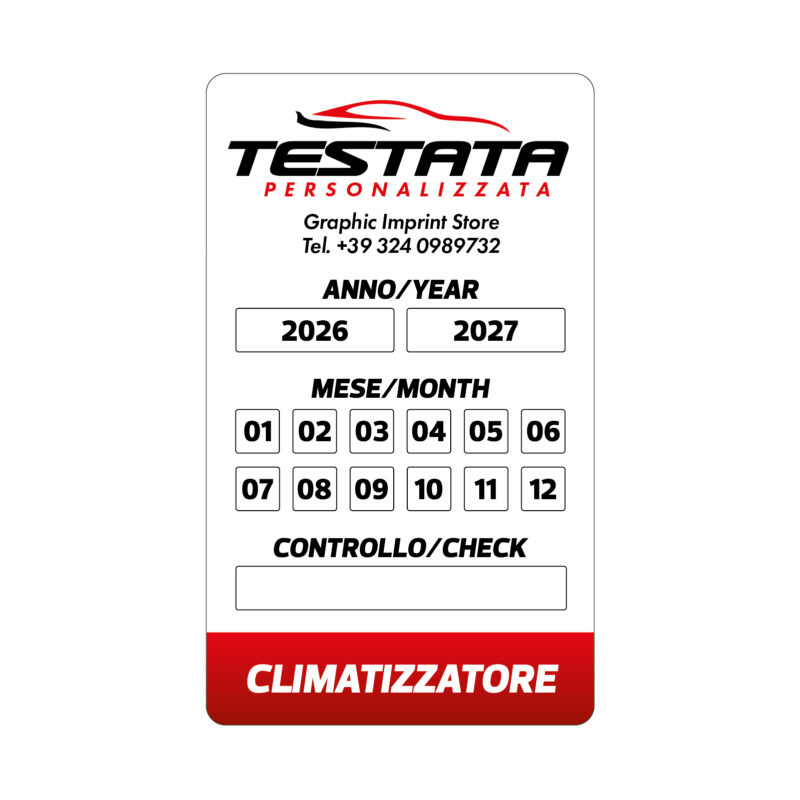Adesivi Tagliando Climatizzatore - Mod. Moderno - immagine 5