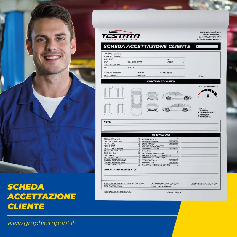 scheda-accettazione-auto-cliente-personalizzata