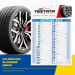Calendario olandese medio modello gommista 2023
