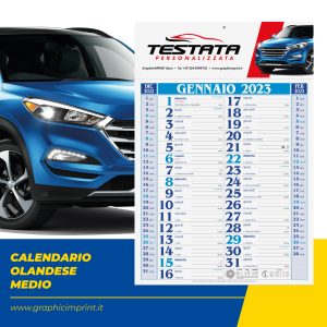 Calendario Olandese Medio Modello Meccanico