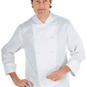 Giacca Cuoco Classica Bottoni Antipanico Bianco - Isacco