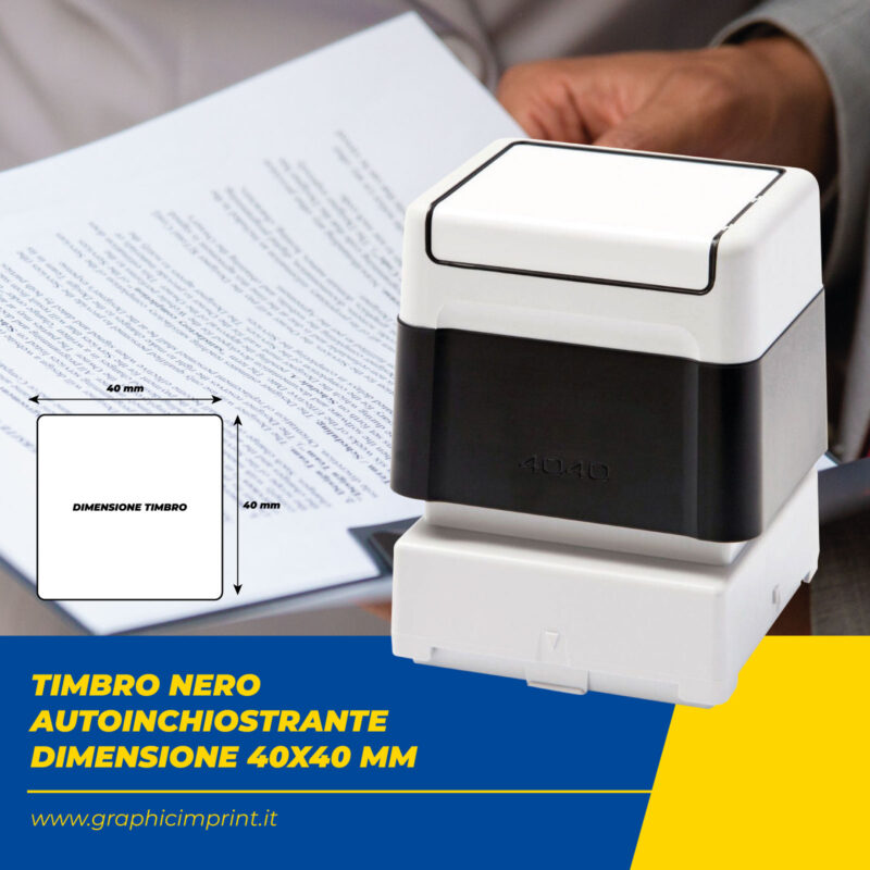 Timbro Autoinchiostrante 40x40 mm